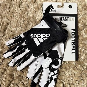 Adidas adiFAST 3.0 Black and White Football Gloves